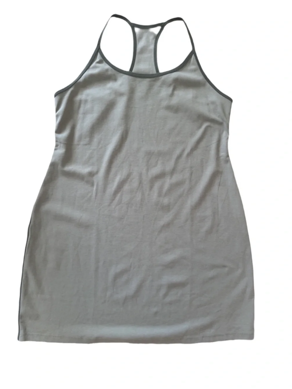 Green Racerback Tank Dress - Picture 1 of 8